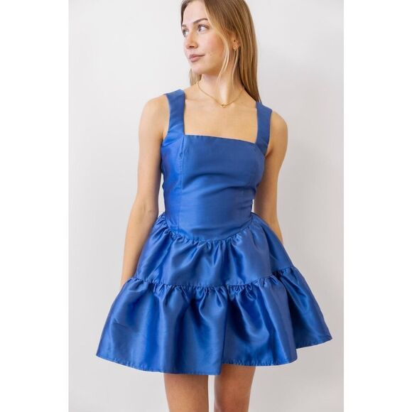 Elliatt Oleander Fit And Flare Dress In cobalt Blue Wedding Guest size S NWT - Picture 2 of 8